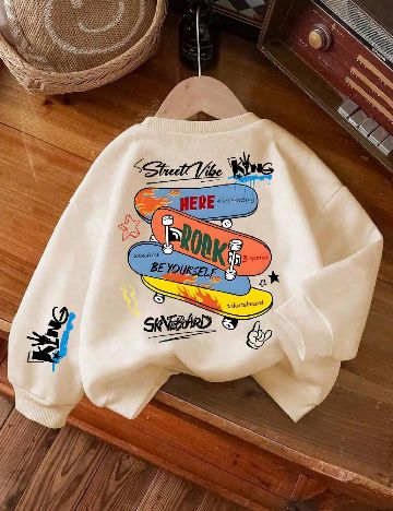 Bluza Shein Kids, crem