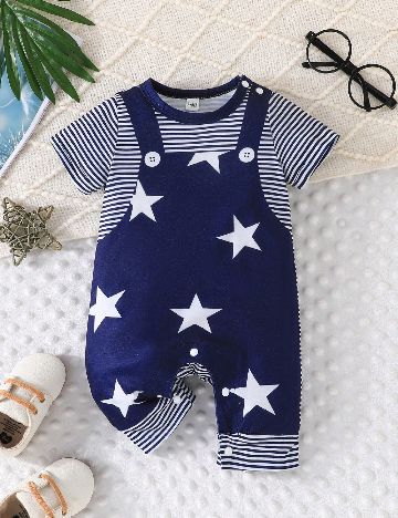 Salopeta Shein Kids, bleumarin