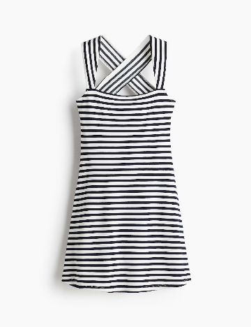 Rochie scurta H&M, alb/bleumarin