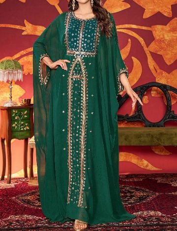 Rochie lunga Toleen, verde