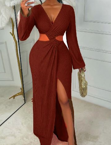 Rochie lunga SHEIN, maro