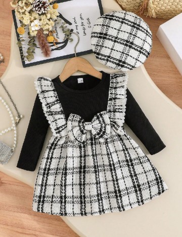 Rochie Shein Kids, negru/alb