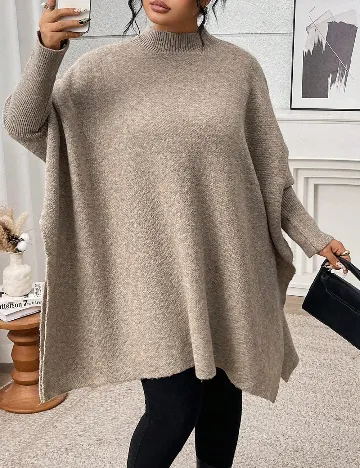 Pulover SHEIN CURVE, maro