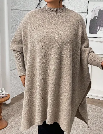 Pulover SHEIN CURVE, maro