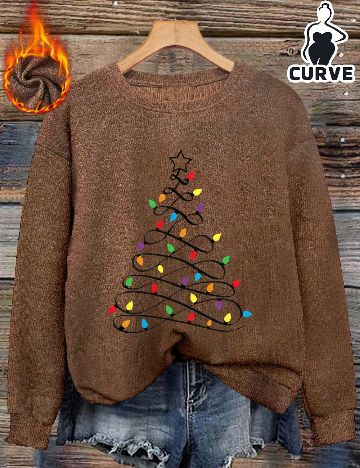 Bluza SHEIN CURVE, maro