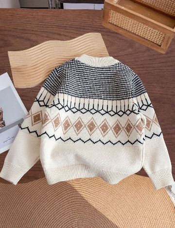Pulover Shein Kids, crem