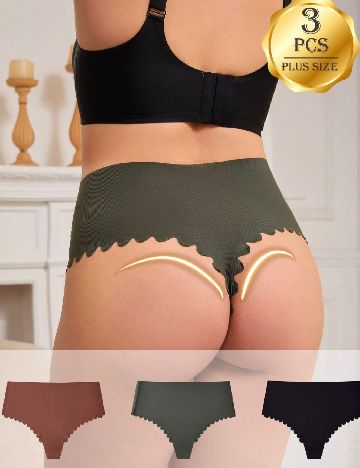 Set chiloti 3 bucati SHEIN CURVE, mix culori