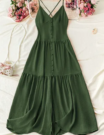 Rochie lunga SHEIN, verde
