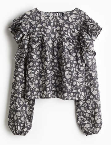Bluza H&M, gri/alb