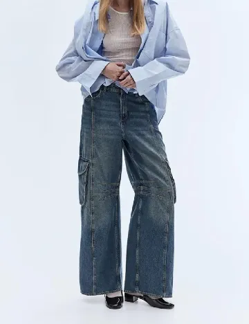 Blugi H&M, albastru