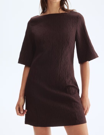 Rochie scurta H&M, maro