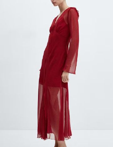 Rochie lunga Mango, rosu