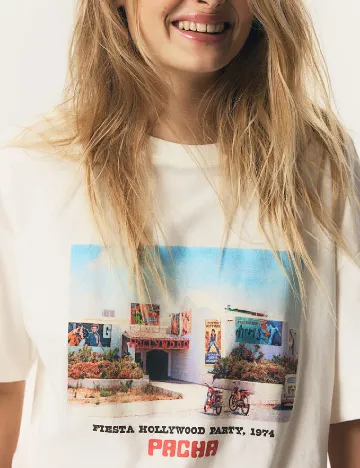 Tricou Oversize H&M, alb