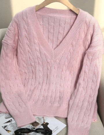 Pulover SHEIN, roz deschis
