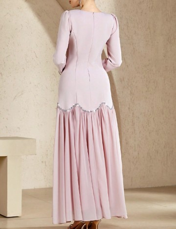Rochie lunga Toleen, roz