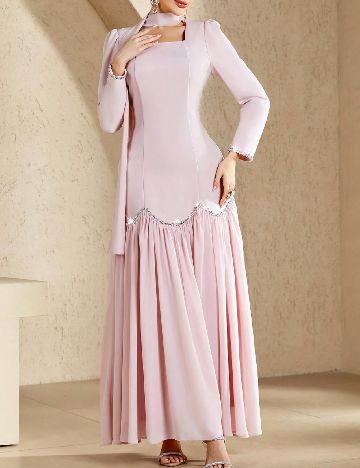 Rochie lunga Toleen, roz
