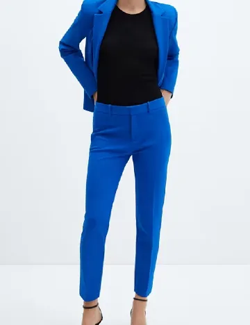 Pantaloni Mango, albastru