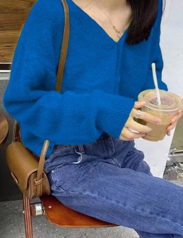 Cardigan Oversize Alicedudu, albastru