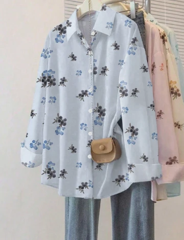 Camasa SHEIN CURVE, albastru