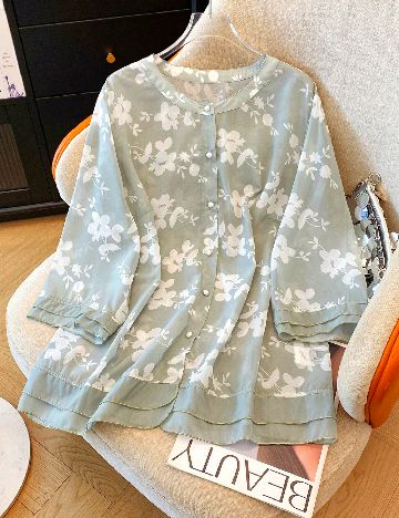Bluza SHEIN CURVE, verde
