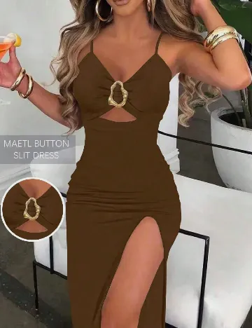 Rochie lunga SHEIN, maro