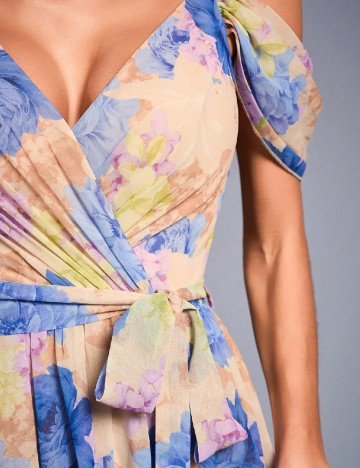 Rochie lunga Mgiacy, floral print