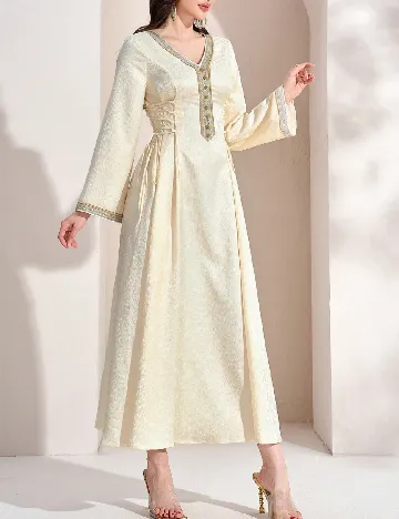 Rochie lunga Toleen, crem