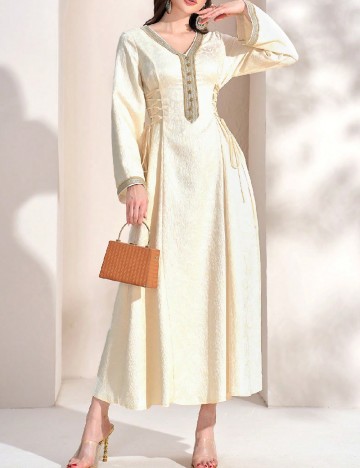 Rochie lunga Toleen, crem