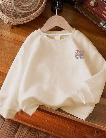 Pulover Shein Kids, crem