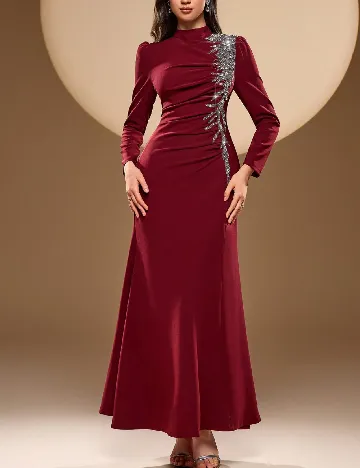 Rochie lunga Toleen, rosu