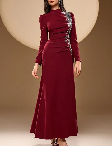 Rochie lunga Toleen, rosu