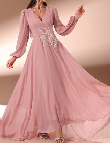 Rochie lunga Toleen, roz