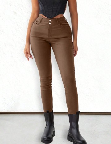 Pantaloni SHEIN, maro