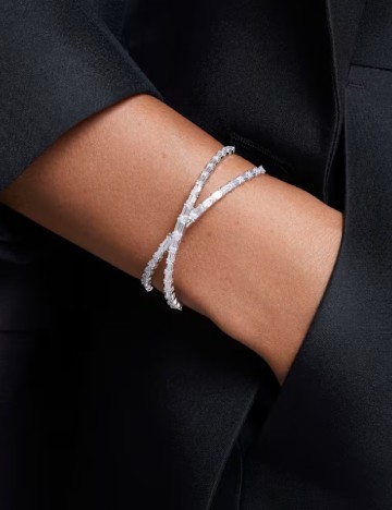 Bratara Swarovski, argintiu