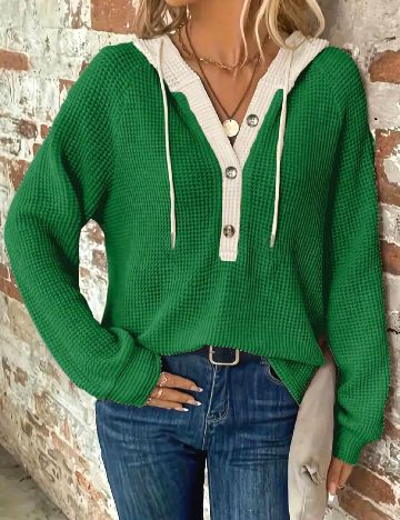 Hanorac SHEIN CURVE, verde