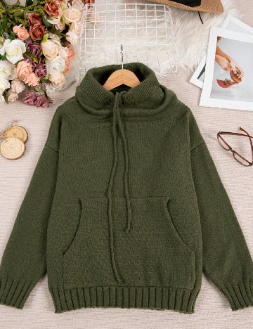 Hanorac SHEIN CURVE, verde