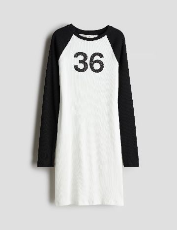 Rochie H&M, alb/negru