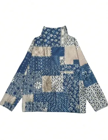 Bluza SHEIN, albastru/alb