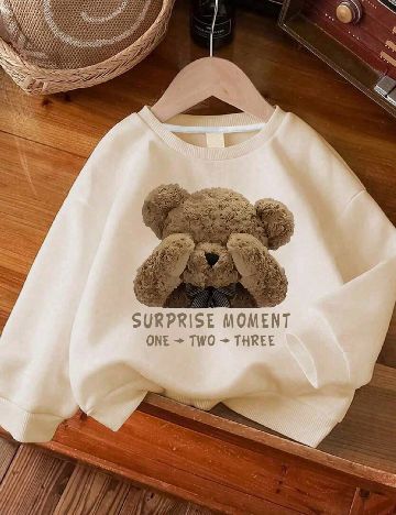 Bluza Shein Kids, crem