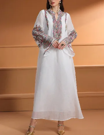 Rochie medie Toleen, alb