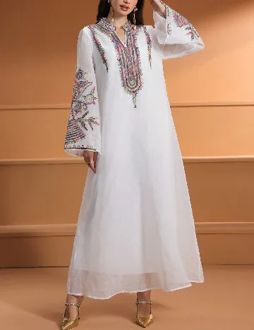 Rochie medie Toleen, alb