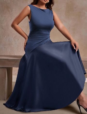 Rochie medie SHEIN CURVE, bleumarin