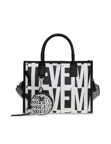 Geanta Steve Madden, alb/negru