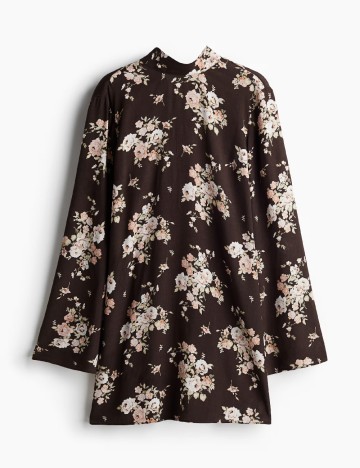 Rochie scurta H&M, maro inchis