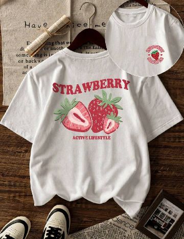 Tricou Shein Kids, alb