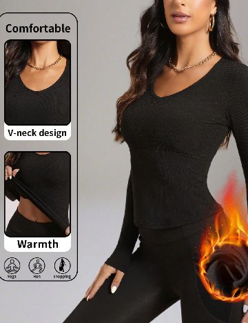 Bluza termica SHEIN, negru