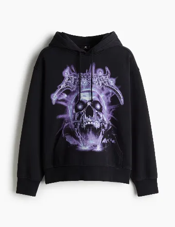Hanorac H&M, negru/mov