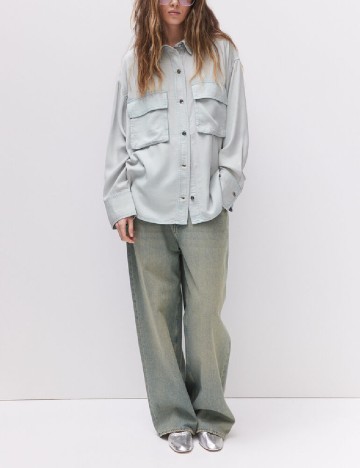 Camasa H&M, bleu