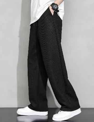 Pantaloni SHEIN Plus Size Men, negru