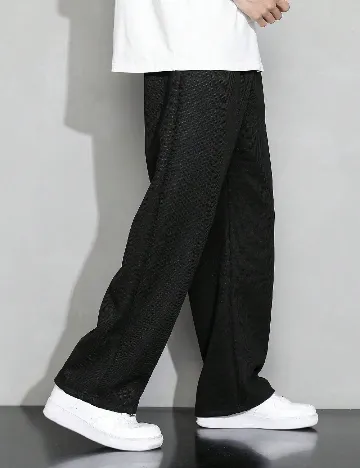 Pantaloni SHEIN Plus Size Men, negru